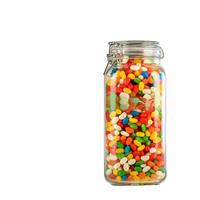 Square Steel Can 2000ml; Transparent; Sealed Jar/S