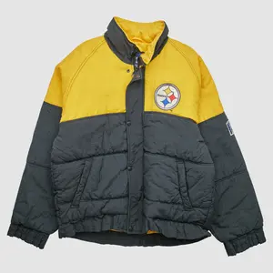 Pittsburgh Steelers Pro Player 90s Full Snap Jacket - Yellow - S
