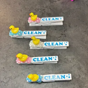 Clean routine duck Sports Clips & cheer pins For clipping backpacks at gymnastics , dance or cheerleading competition !