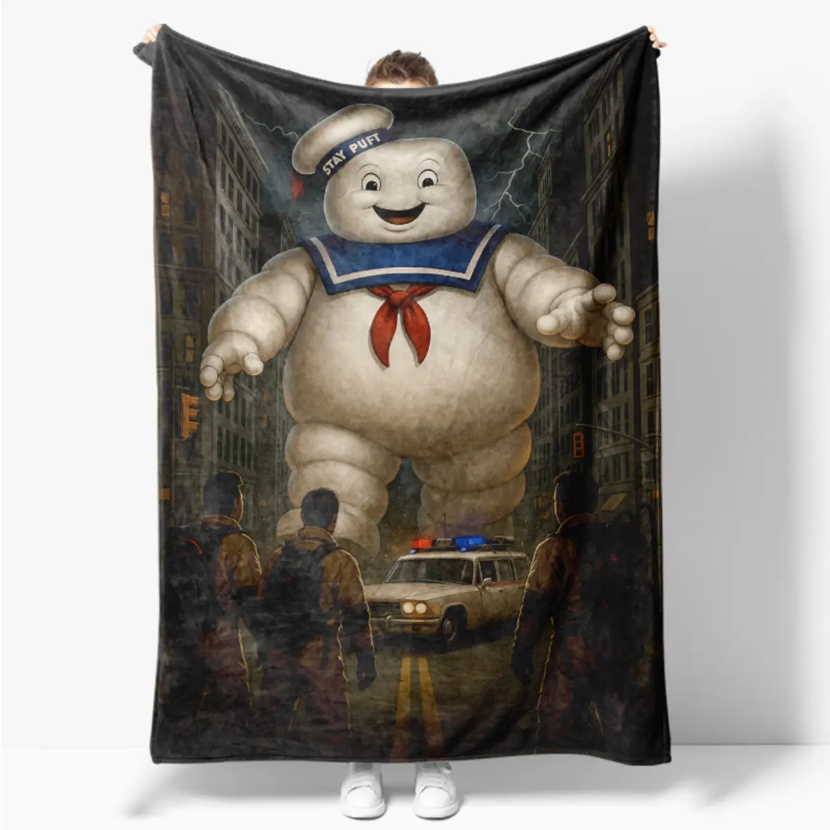Ghostbusters Movie Design Print Plush Blanket - Universal for all seasons, perfect for bed, sofa, travel, ideal for Halloween decorations and birthday gifts