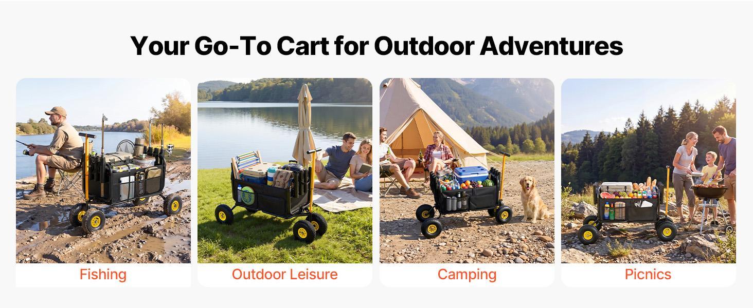 VEVOR Beach Fishing Cart, 300 lbs Load Capacity, Foldable Fishing Cart with Heavy-Duty Carbon Steel Frame, 11-Inch All-Terrain Tires, 8 Rod Holders, Strap, Easy to Clean, for Outdoor Camping Picnic VEVOR Beach Fishing Cart, 300 lbs Load Capacity, Foldable Fishing Cart with Heavy-Duty Carbon Steel Frame, 11-Inch All-Terrain Tires, 8 Rod Holders, Strap, Easy to Clean, for Outdoor Camping Picnic