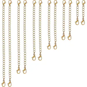 12 count Necklace Extenders - Stainless Steel Necklace Extension Chain for , Bracelets & Anklets (1"-6" Lengths, )