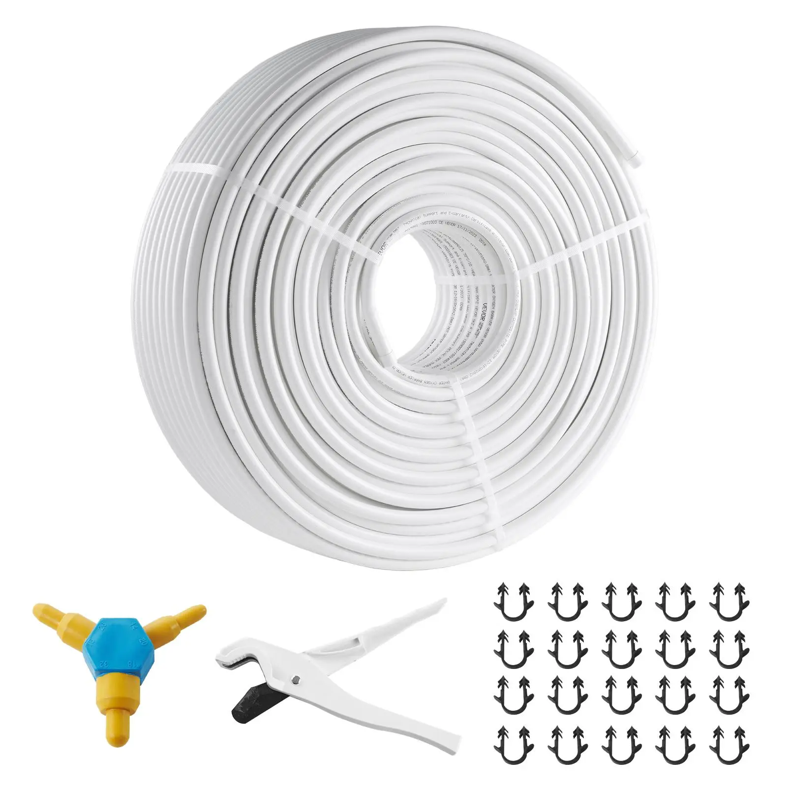 【DealsForYouDays】VEVOR PEX-AL-PEX Tube 656ft5/8'' Diameter Aluminum-Plastic Composite Pipe Oxygen Barrier Radiant Floor PEX Pipe0.08'' Thickness Radiant Heat Floor Plumbing Inner Aluminum Layer PEX Tubing Pipe