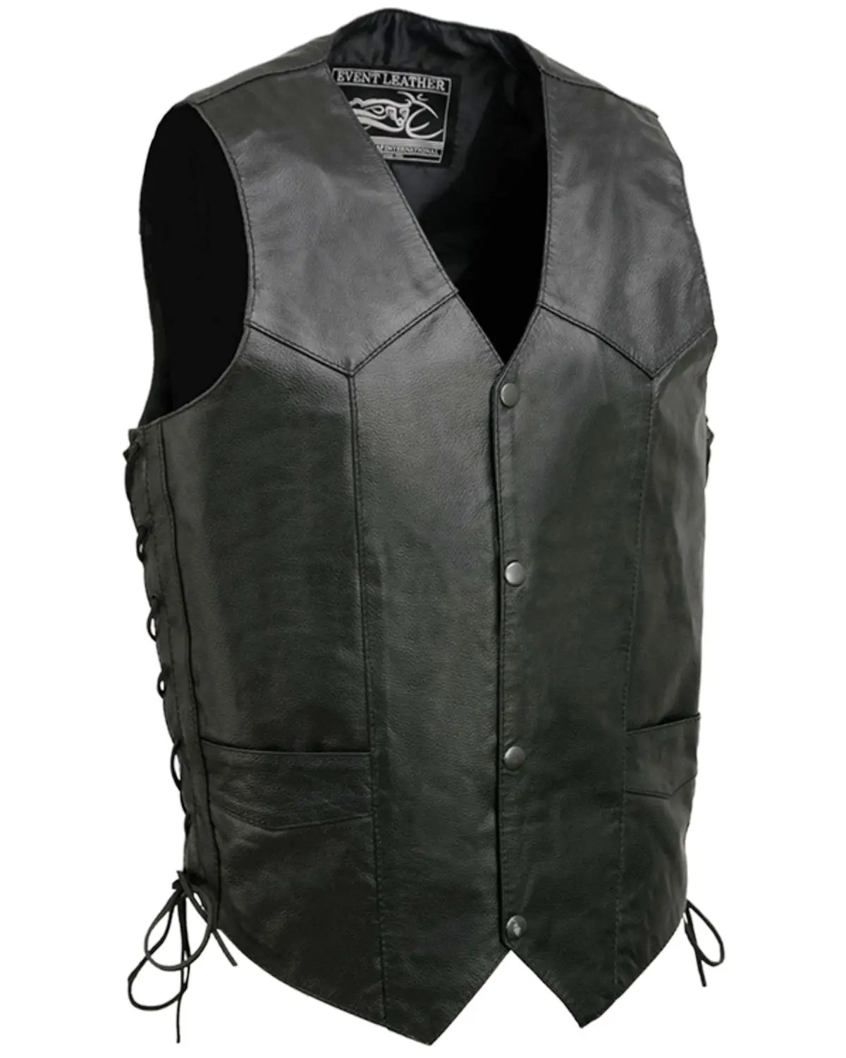 Milwaukee Leather Men's Men'S Classic Side Lace Biker Vest - El1315go