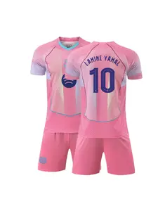 Kids Sports Set for Boys and Girls, Breathable Training Suit Football Uniform for Football Fans, Lamine Yamal Casual Short Sleeve and Shorts, Great Christmas Gift