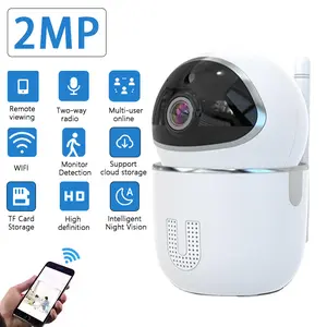 2MP 2.4G WiFi Indoor Security Camera with Motion Detection AI & 360° Panoramic Rotation for Home Office Store Remote Monitoring & High Definition Video