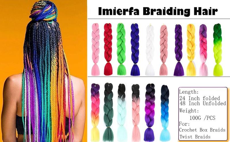 Pink Braiding Hair, Braiding Hair Extensions for Braids, 24 inch 100G/Pcs 3PCS, Synthetic Hair Bundles（Ash Pink