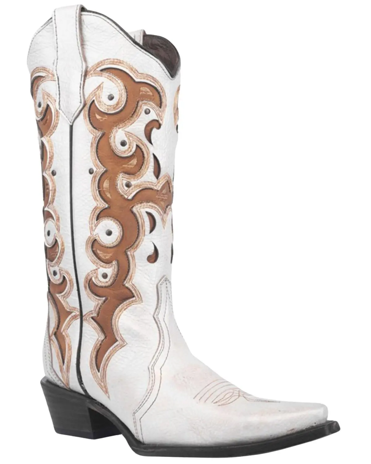 Circle G Women's Inlay Western Boot Snip Toe - L6015