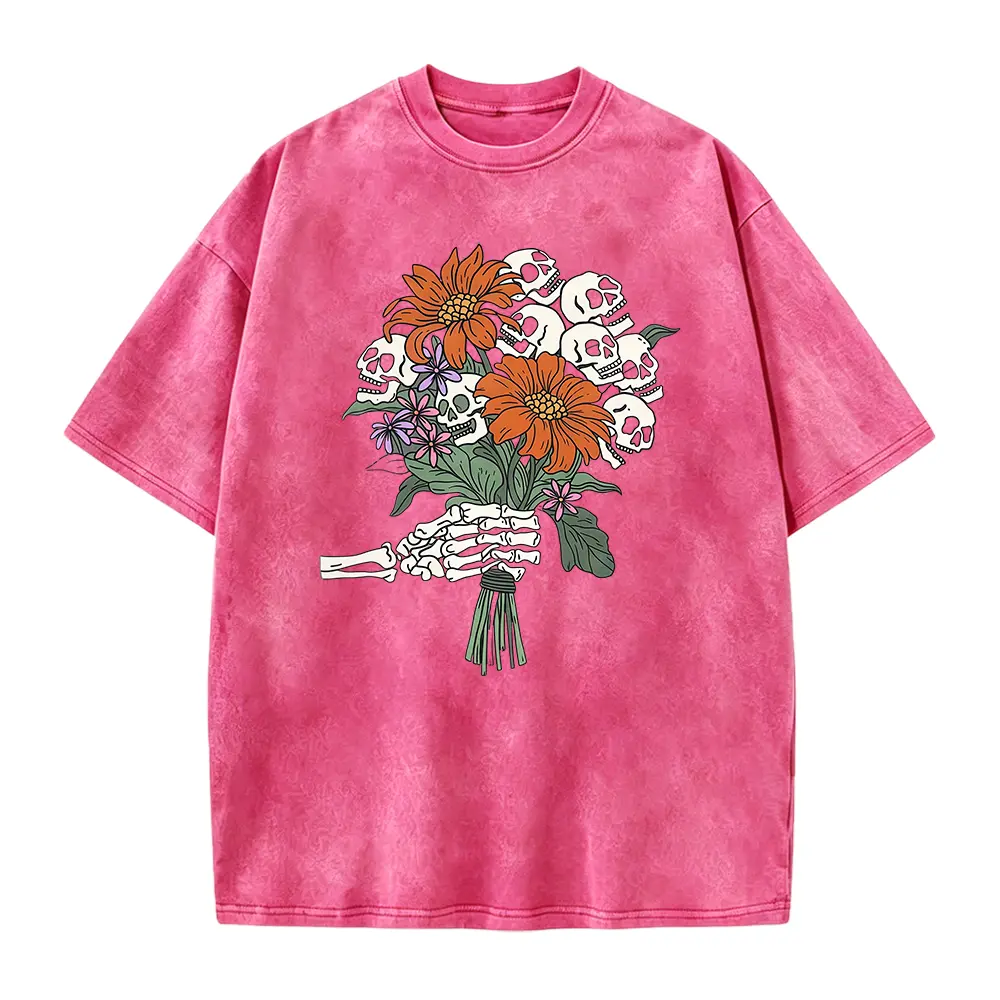 Skeleton Flowers Halloween Shirt, Skeleton Hand Bouquet Shirt, Halloween Gift Halloween Skeleton Shirt, Autumn Flowers Shirt