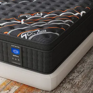 10/12/14 Inch Twin Full Queen King Mattress Memory Foam Spring Hybrid Mattress Medium Firmness Lumbar Support For Home Rooms Hotels Boxed  Ergonomic Interior Pressure Relief Modern Queen Size Mattress