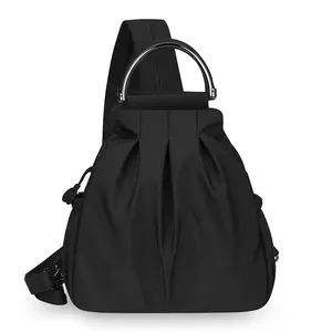 Multi‑Compartment Durable Nylon Backpack For Men And Women, Versatile Casual Daypack With Curved Padded Shoulder Straps And Secure Zipper Closure, Spacious Lightweight Carryall Ideal And Everyday Activities