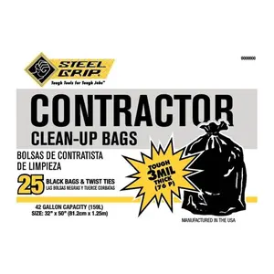 Poly Pak Industries  42 gal Contractor Bag, Pack of 25