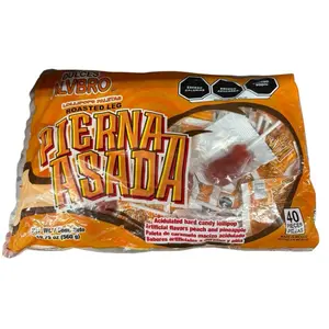 Lollipops -  Candy with Peach and Pineapple Flavors, 40 Calories, 60g (156g) - Snack Bonbon Sweet