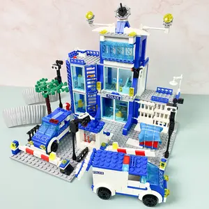 City Police Station Prison Building Blocks Policeman Policedog Policecar Bricks City Construction Toy