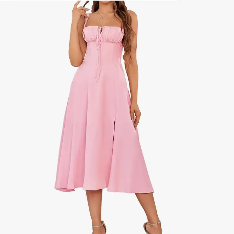 Summer Sweet Sleeveless Vintage Corset Long Sundress