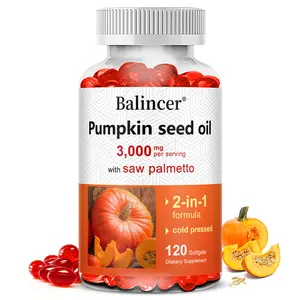 Pumpkin Seed Oil Health Supplement — Supports Brain, Hair, and Prostate Health —120 Capsules