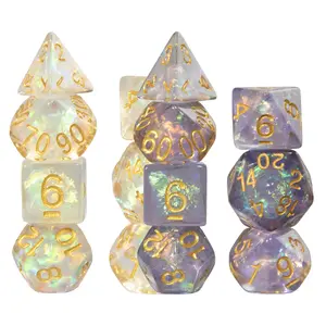 7 Piece Handmade Dice Set, Dnd Dice Kit, Polyhedral Dice Set, Multifaceted Game Dice, Dungeons Game Roleplay, Perfect Gift for Tabletop Gaming Enthusiasts