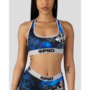 PSD Women's Silver Wing Racerback Sports Bra - Comfortable, Breathable, Ultra-Light Fabric