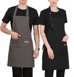 [New deal]- 2 Pack Adjustable Kitchen Apron Cooking Apron For Women For Men With Pockets Work Apron Grill Restaurant