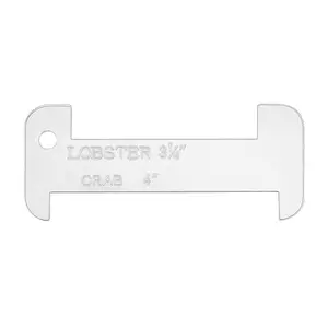 Seafood Measurement Ruler Acrylic Corrosion Resistant Ergonomic Grip Portable Hanging Hole Lobster Crab Gauge with Precise Scale Markings Dual-Purpose for Lobster & Crab