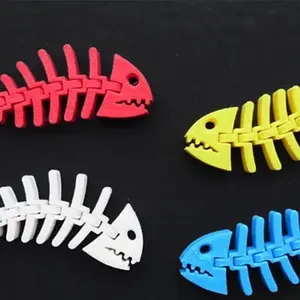 Flexi Fish - Colorful Fish Bone Shaped Items as Described