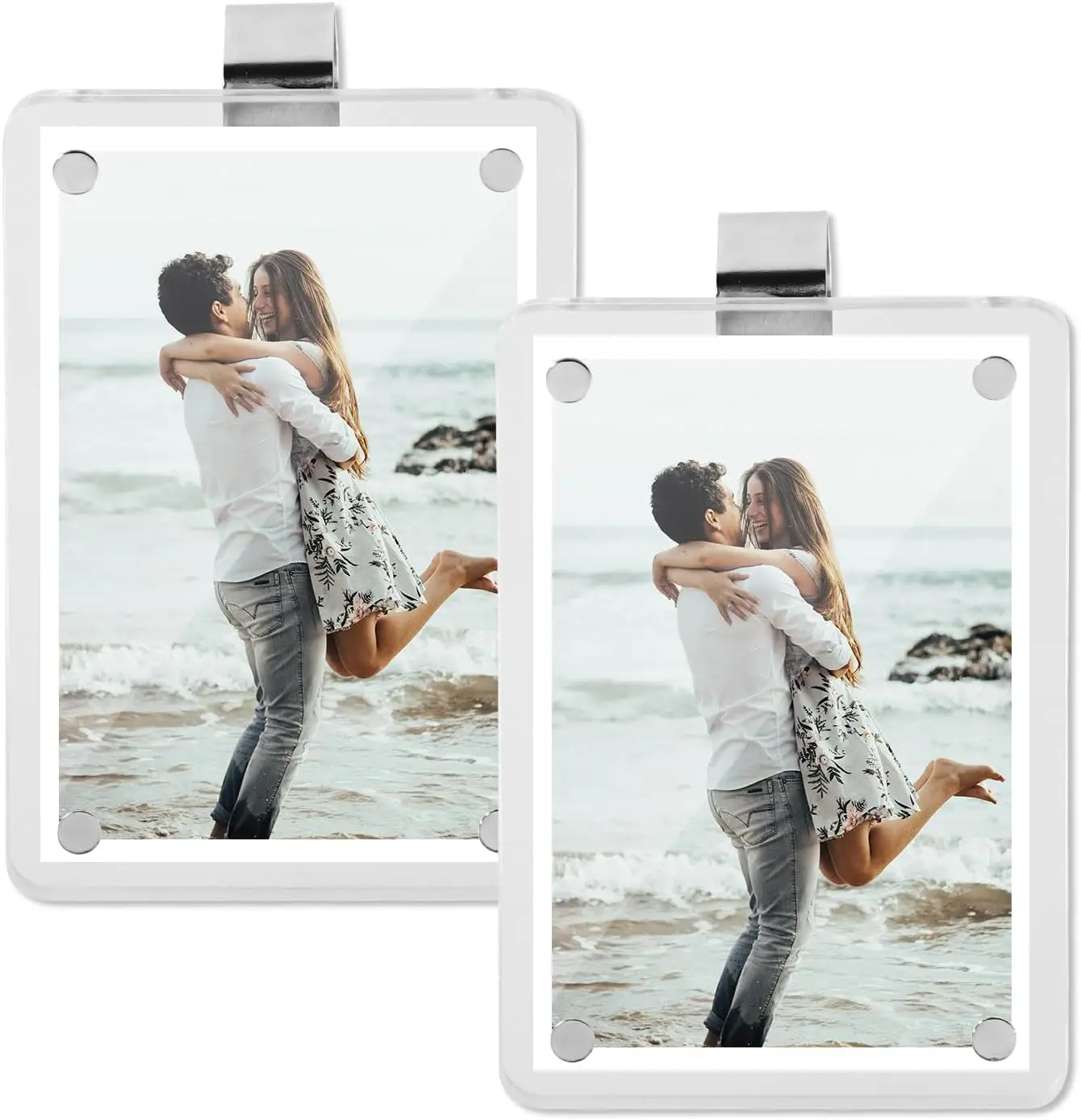 2 Pack Car Picture Holder,Universal Magnetic Photo Clip,Personalized Photo Car Accessories - Add Your Own Photos to Your Car's Sun Visor,Magnetic Pict