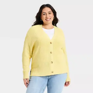 Women's Textured Stitch Button-Front Cardigan Sweater - Ava & Viv