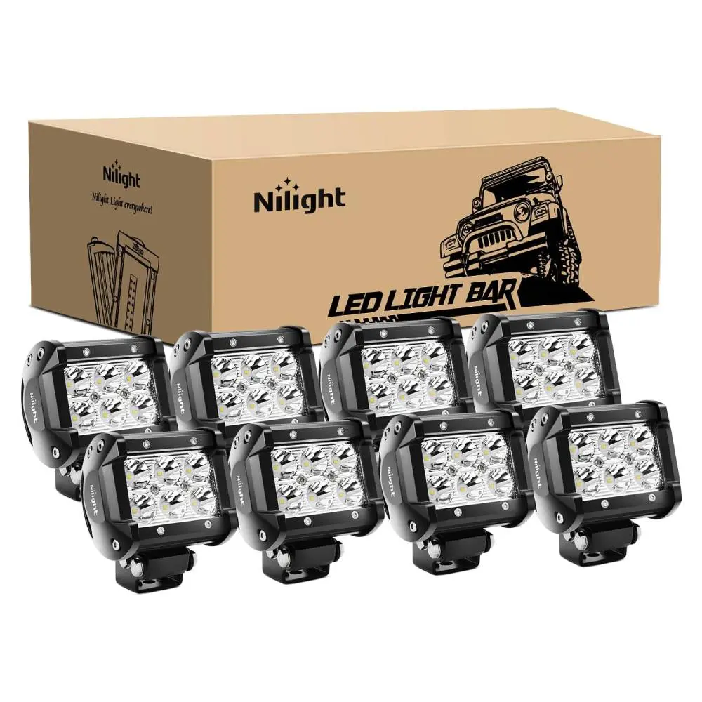 8PCS 18W Spot Light White