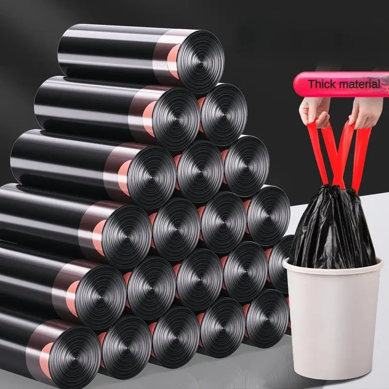 4 rolls/300pcs, 4 Gallon Drawstring Garbage Bag - Conveniently Disposable, Automatic Closure, Versatile and Multipurpose - Perfect for Home, Office, Cleaning Supplies, and Household Gadgets