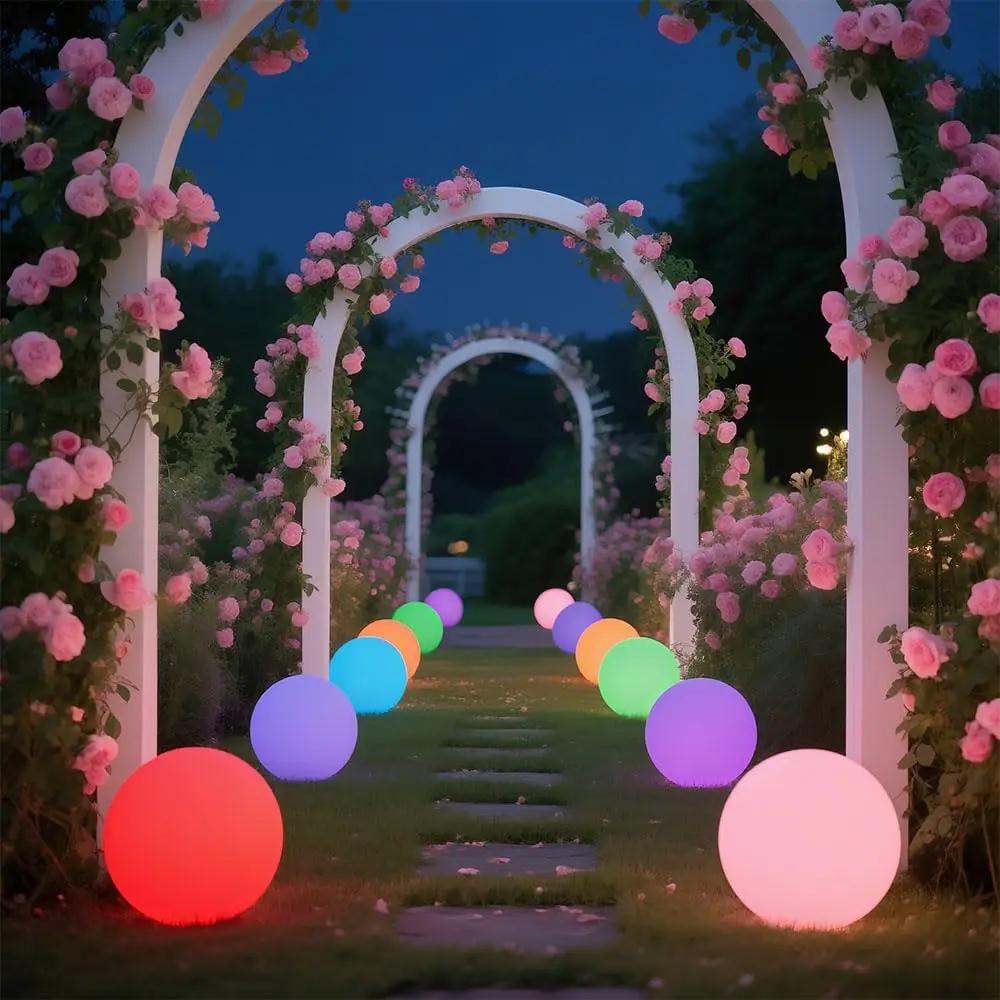 Solar Garden Ball Light Outdoor Glow Globe LED Waterproof Night Light with Remote Control for Party Holiday Decor Eco-friendly Solar Powered