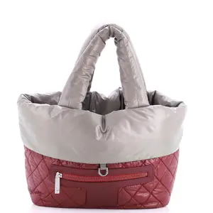 Pre-owned CHANEL Fabric Tote Bags REBAG Coco Cocoon Reversible Tote Quilted Nylon Small by Rebag
