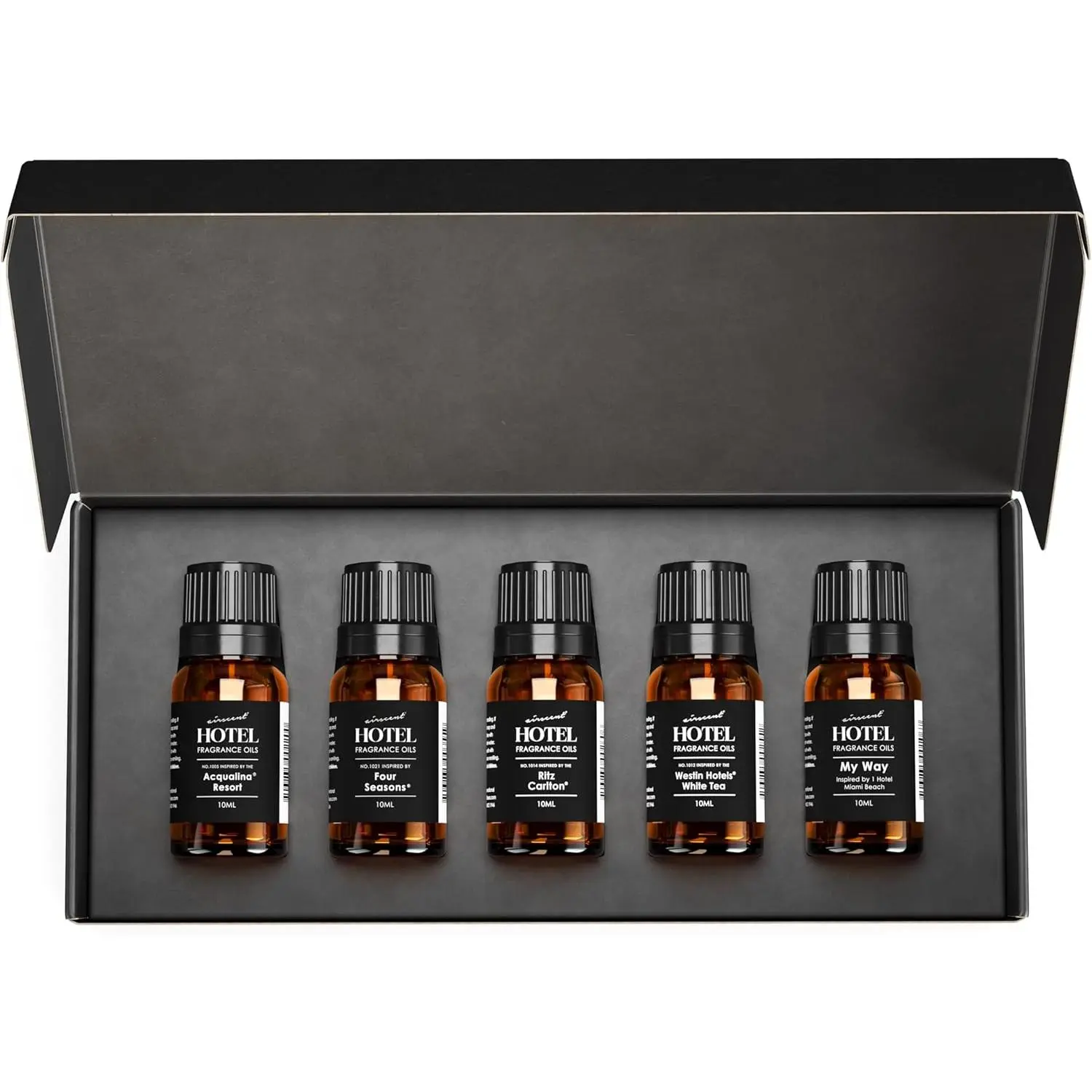 AirScent Hotel Diffuser Oil  Set Featuring Hotel  Scents - 10 mL, 0.34 fl oz  Oil  Set - Inspired by Acqualina, Four Seasons, My Way, The White  Hotel and Others