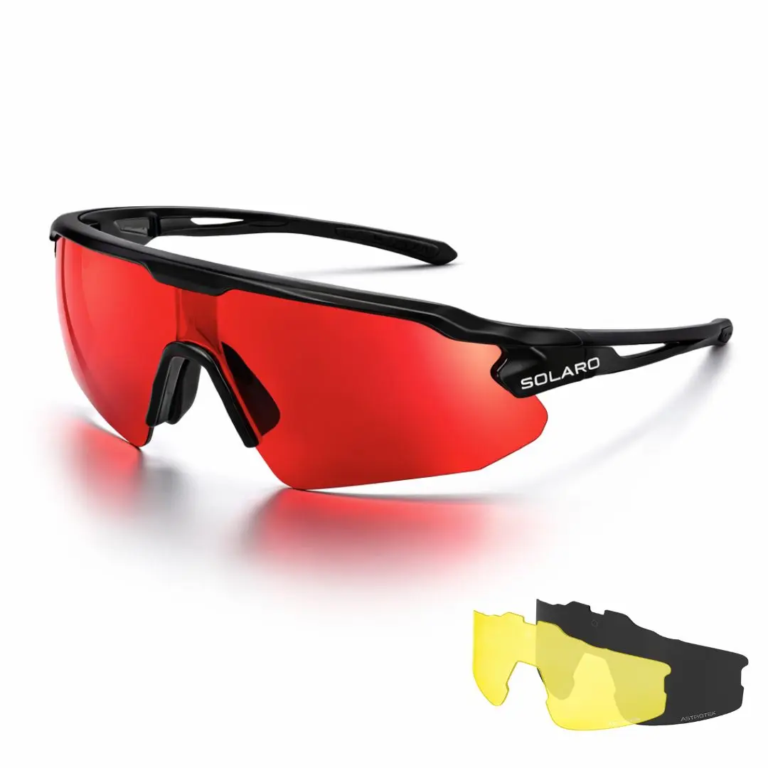 Firecracker Baseball Sunglasses for Running, Softball and more | Includes 3 Lenses