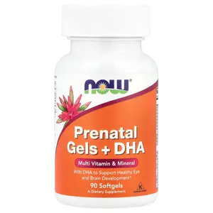 NOW Foods Prenatal Gels + DHA, 90 Softgels