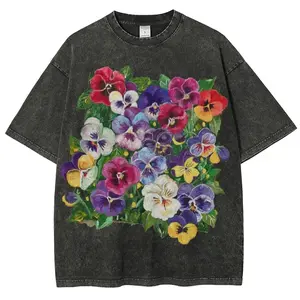 Flourishing Blossom Unisex Vintage Washed Tee, Graphic Tee, Unisex Fashion, Full Color, Full Size, For Men, For Women