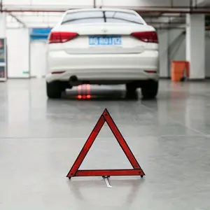 Triangle Emergency Safety Warning Frame, Foldable Reflector Car Truck Roadside Safety Warning Triangle Sign