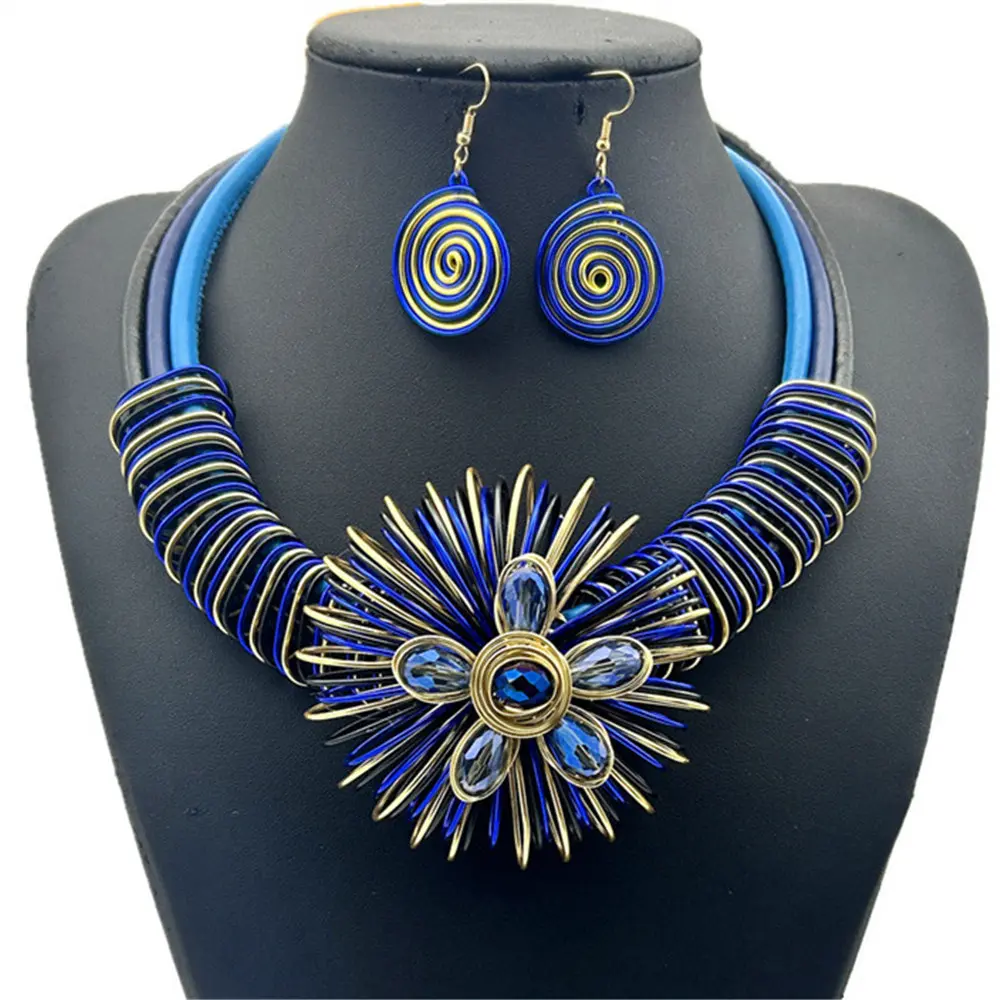 Blue (necklace+earrings)