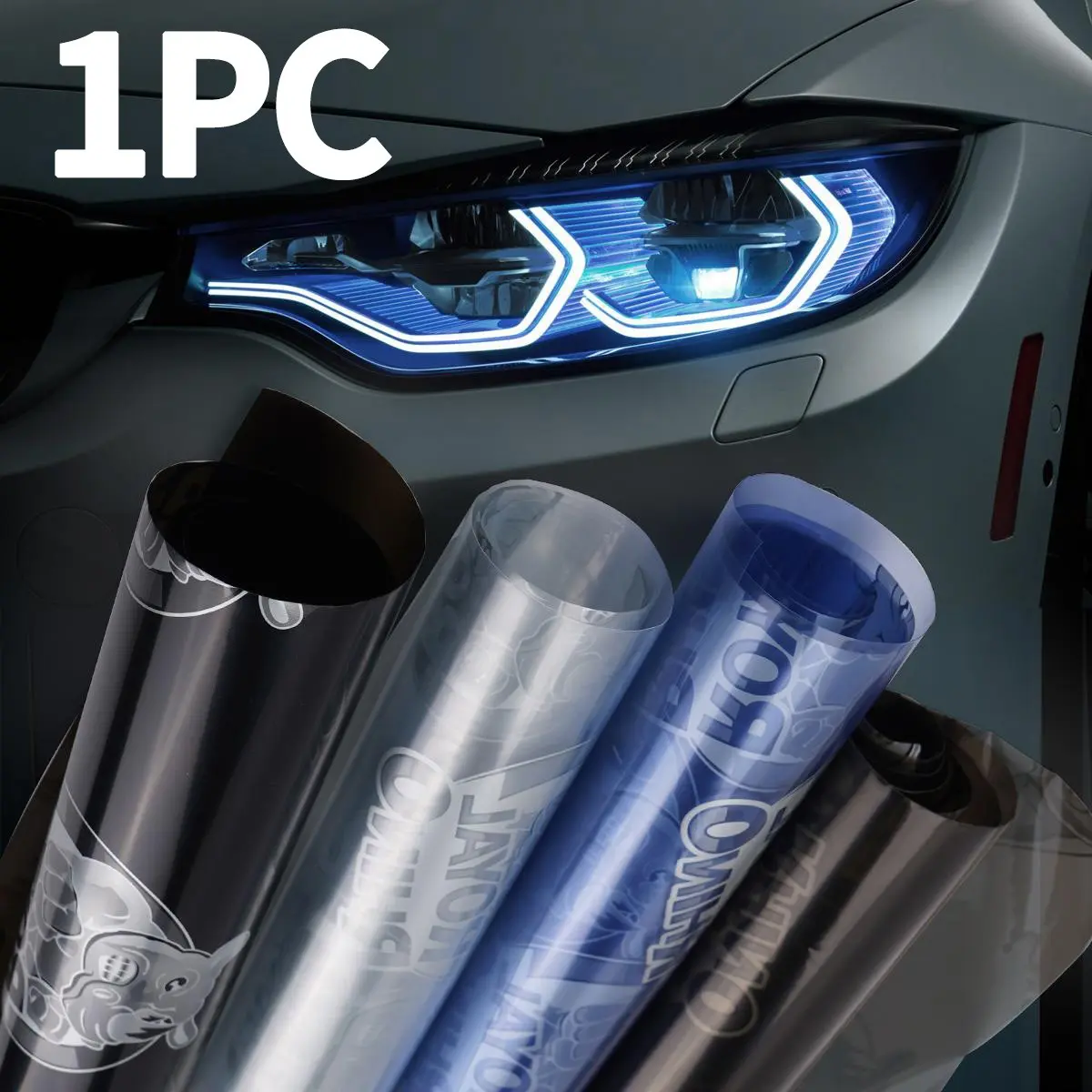 Car Headlight Protective Film, 1 Count Scratch Resistant Headlight & Taillight Shading Film, Easy To Install, Long-lasting Protective Film for Car, Automotive Vehicle Accessory, Car Stickers, Car Decals, Decal For Cars
