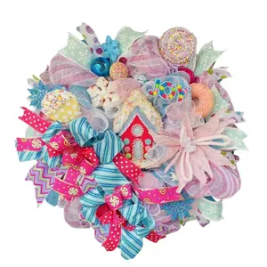 Candyland wreath, peppermint wreath, christmas wreath, whimsical wreath