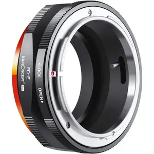 K&F CONCEPT Vintage Metal Alloy FD to E Mount Lens Adapter - Manual FD FL Lens Accessory with Smooth Matting Varnish Design for Sony E Mount Cameras