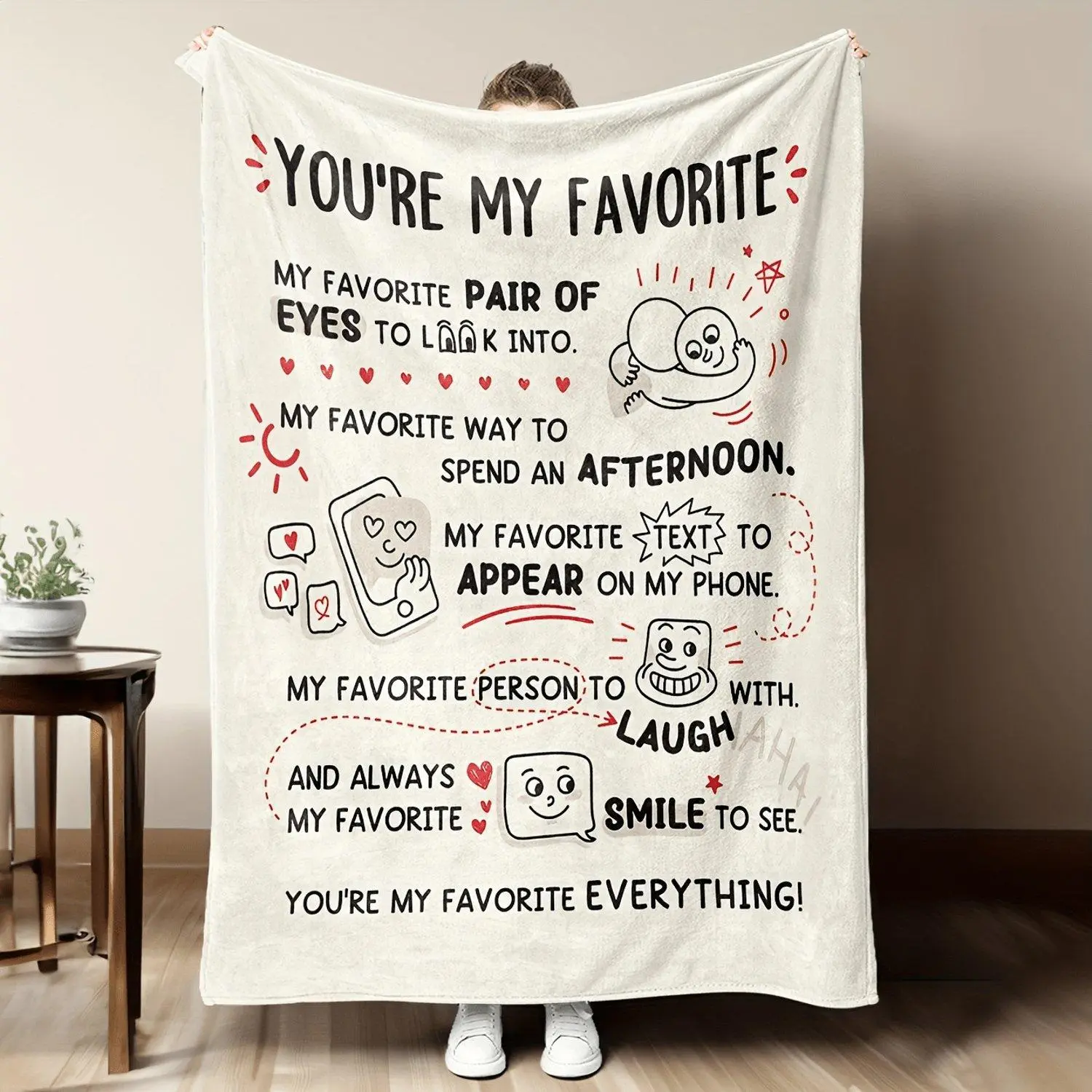 1pc Anniversary Birthday Christmas Thanksgiving Holiday Gift - I Love You Blanket for Him Her - A Romantic Gift for Him, Husband, Wife, or Fiancée