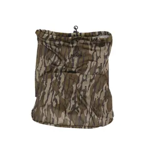 Nukem Hunting Breathable Mesh Facemask Adjustable Mask in Mossy Oak Bottomland Pattern for Adults One Size Fits All
