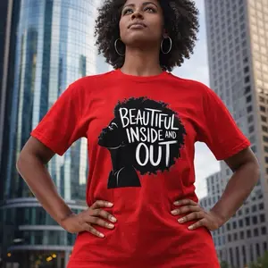 Beautiful Inside & Out Classic Tee - 100% Cotton Unisex Structured Look for Layered Streetwear