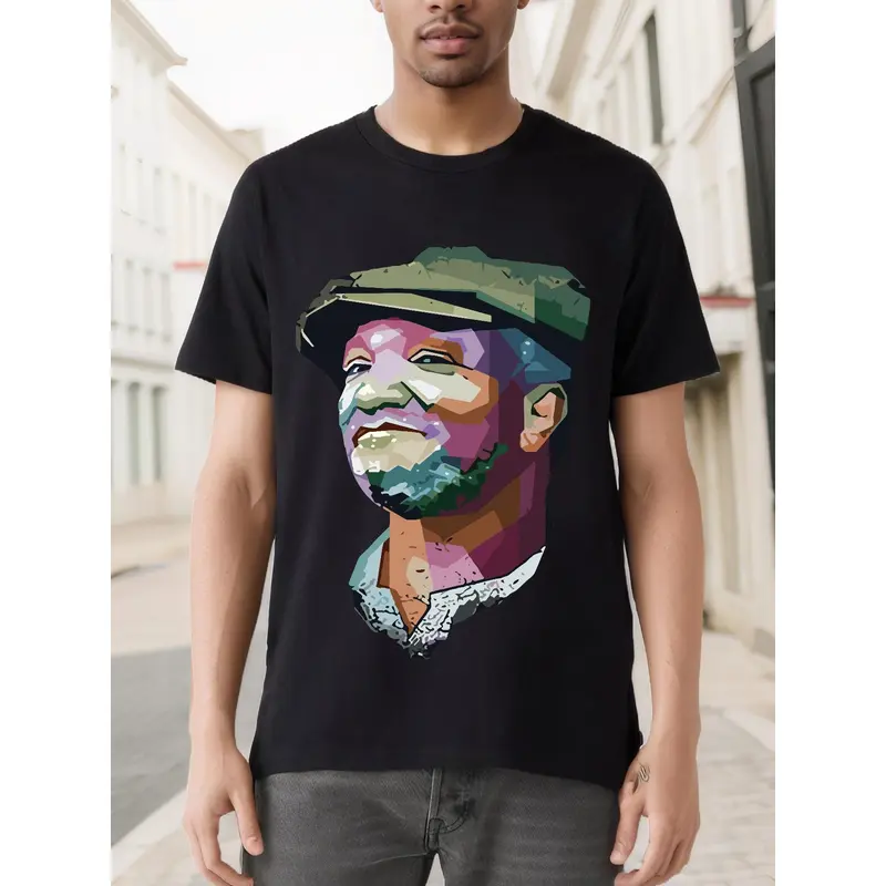 [Sanford and Son Vintage Tee] Sanford and Son Redd Foxx Vintage T-Shirt - Funny Men's Short Sleeve Graphic Tee - Black PR 334560