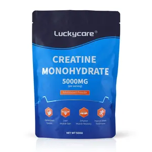 Luckycare Unflavored Micronized Creatine Monohydrate Powder 500G, 5000mg Per Serving, upport Muscles, Cellular Energy Edible Supplement Springtok