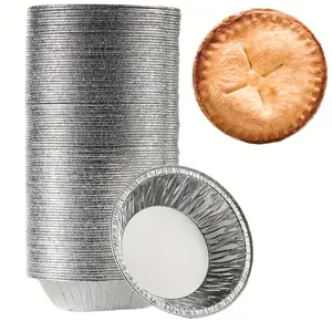 5 Inch Aluminum Foil Pie Pans (100 Count) - Disposable Mini Pie Pans - Foil Pie Tin for Bakeries, Cafes, Restaurants - Durable Mini Foil Pans for Pies, Fruit Tarts, Quiche