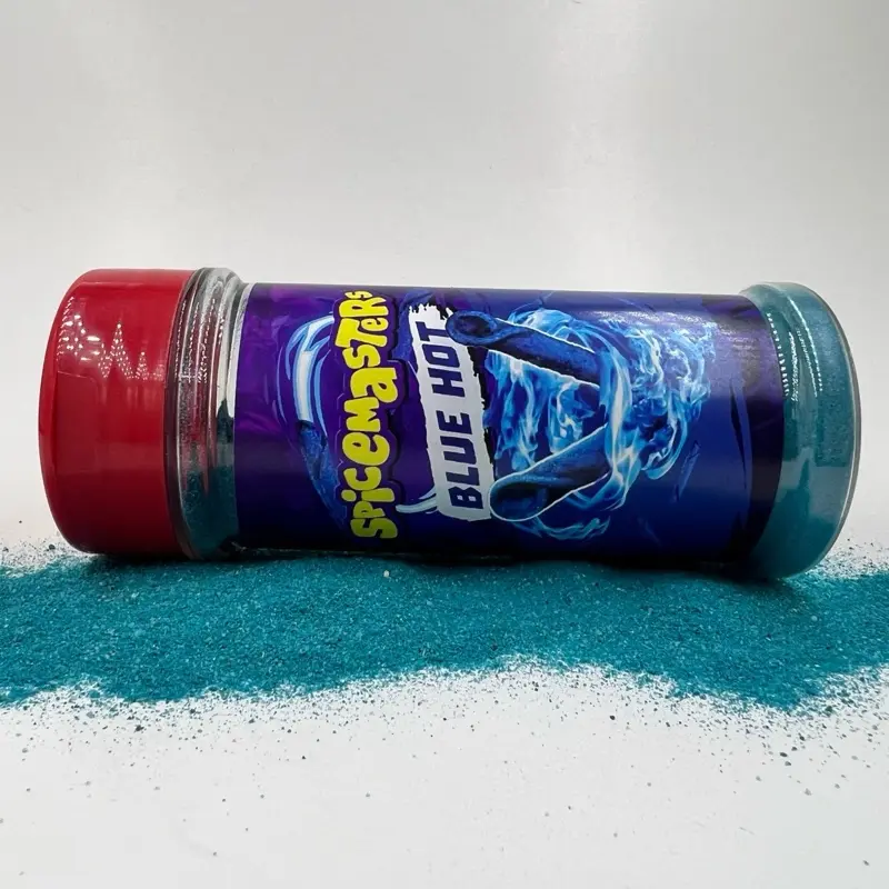 SPICEMASTERS Blue Heat Spicy Powder, 3.52oz Caffeine-Free Authentic Mexican Premium Extra Fancy Seasoning - Bold Spicy Taco Flavor, Wild Heat for Hot Wings, Popcorn, Spice Salt