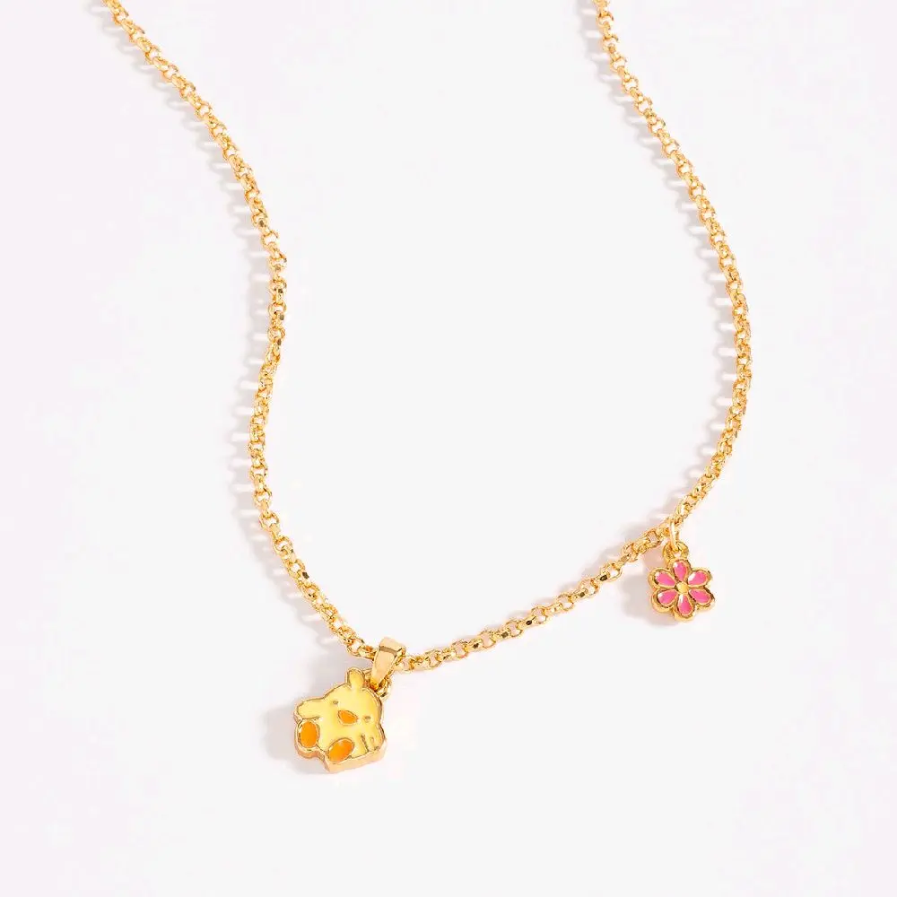 KIDS- Happy Chick Necklace. Gold Plated.