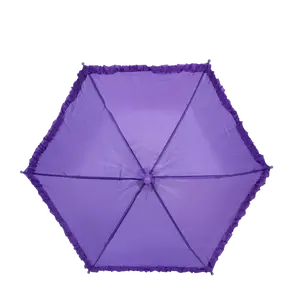 Lavender Umbrella with Ruffle 14.5" (Each)