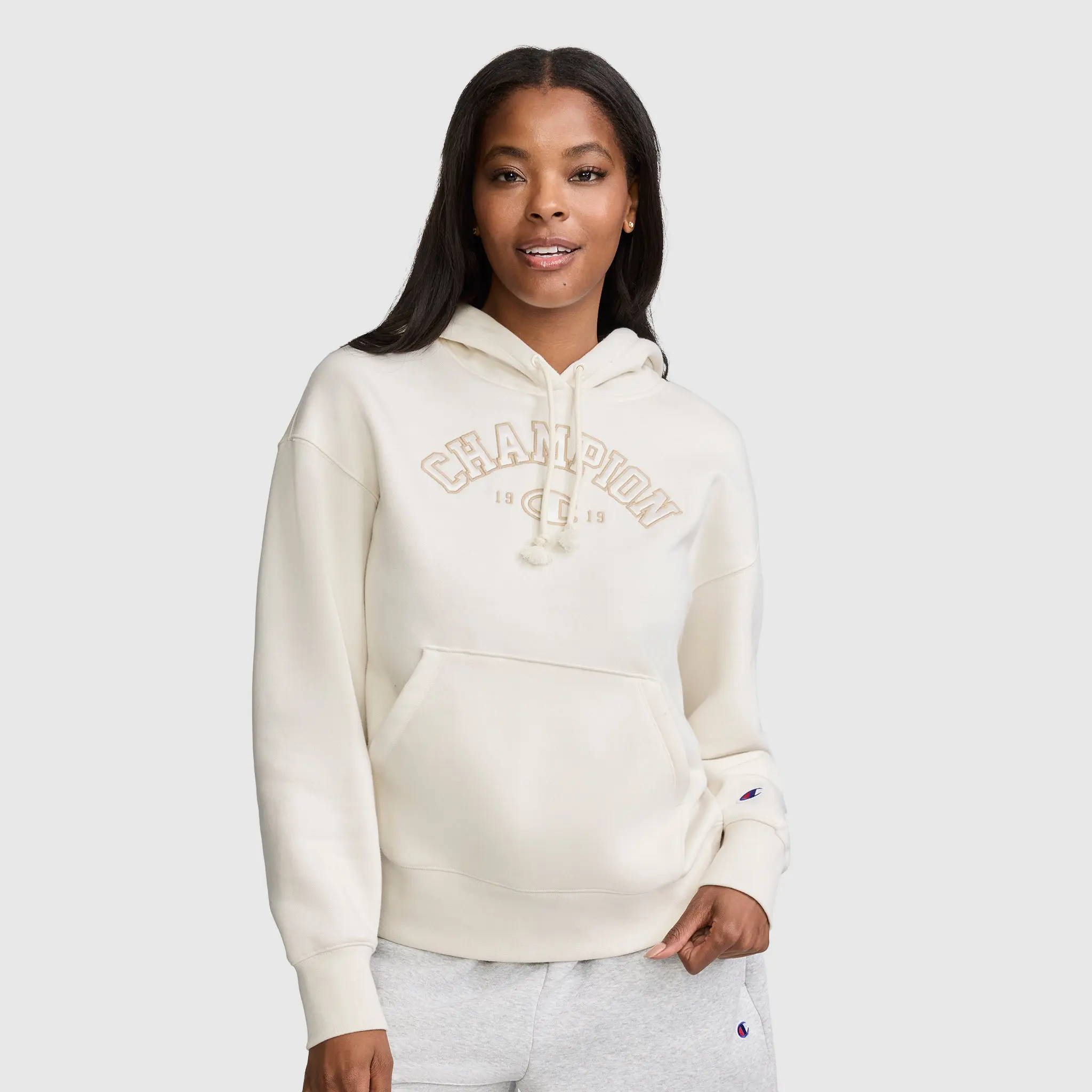 Fleece Hoodie, Satin Applique